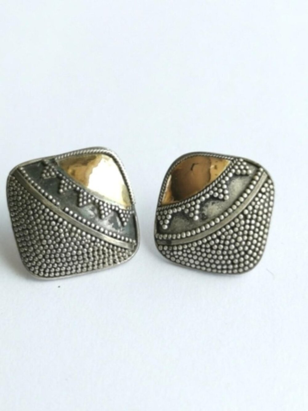 Vintage 90's sterling silver Two Tone Balinese...